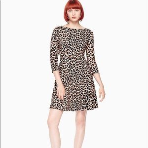 Kate Spade Leopard Print Ponte Dress